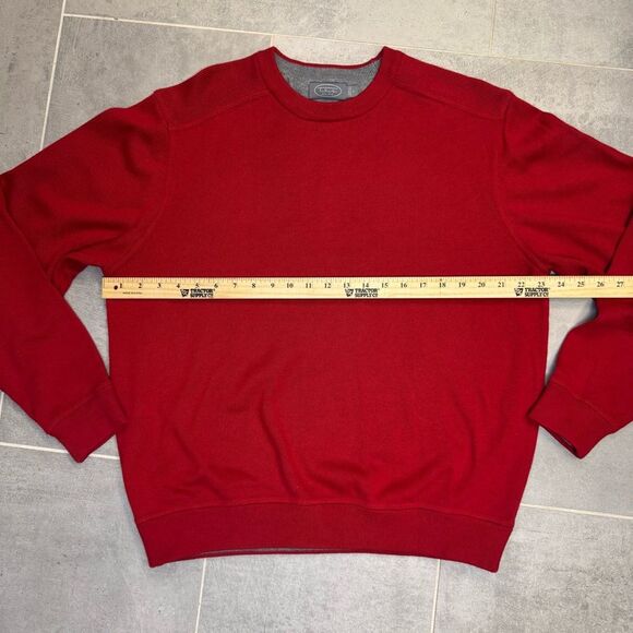 Talbots Men's Red Crew Neck Cotton Sweater Size Large - Picture 3 of 8